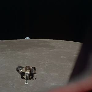 Neil Armstrong Photo Mug Collection: Apollo 11 Lunar Module ascent stage photographed from Command Module, July 21, 1969