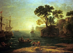Ancient Rome Collection: Arrival of Aeneas in Italy, the Dawn of the Roman Empire, (c1620-1680?). Artist: Claude Lorrain