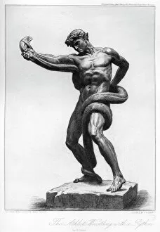 Sculptures Collection: The Athlete Wrestling with a Python, c1880-1882. Artist: A Gilbert