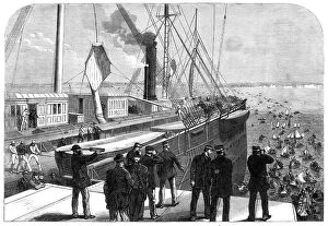 Rowing Boats Collection: The Atlantic Telegraph Expedition: the Great Eastern off Brighton on her return home, 1865