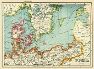 Latvia Mouse Mat Collection: The Baltic Sea and Its Approaches, First World War, c1915, (c1920)