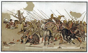 Ancient Persian empire mosaics Photo Mug Collection: Battle of Issus, 333 BC, (1st century AD)