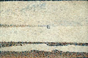Conceptual art Poster Print Collection: Beach at Gravelines, 1890. Artist: Georges-Pierre Seurat