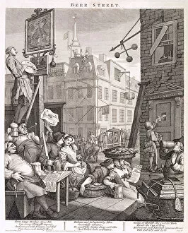 Happiness Collection: Beer Street, 1751. Artist: William Hogarth