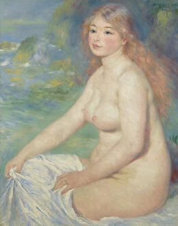 Portraits of women by Impressionists. Collection: Blonde Bather, 1881. Creator: Pierre-Auguste Renoir