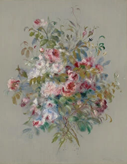 Impressionism Metal Print Collection: Bouquet Of Roses, 1879. Creator: Pierre-Auguste Renoir