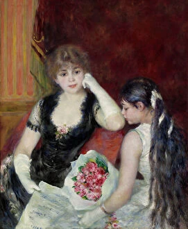 Women in Renoir's art Photographic Print Collection: A Box At The Theater (At The Concert), 1880. Creator: Pierre-Auguste Renoir