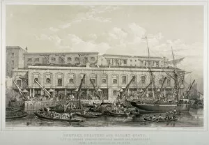 Unloading Collection: Brewers Quay, Chester Quay and Galley Quay, Lower Thames Street, City of London, 1846