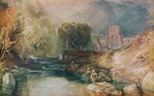 Waterfall and river artworks Collection: Brinkburn Priory, Northumberland, c1830. Artist: JMW Turner