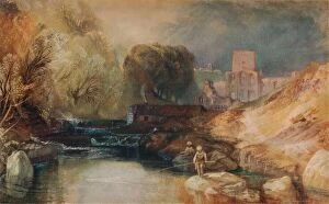 Waterfall and river artworks Photo Mug Collection: Brinkburn Priory, Northumberland, c1830, (1938). Artist: JMW Turner