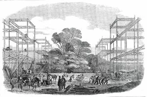 Industrial revolution Premium Framed Print Collection: The Building in Hyde Park for the Great Exhibition of 1851 - the Transept - (Looking North), 1850