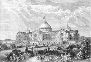 Theatres Collection: Building proposed to be erected in the Alexandra-Park, Muswell-Hill, 1864. Creator: Mason Jackson