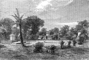 Lucknow Collection: The burial-ground at Lucknow, 1864. Creator: Unknown