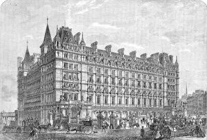 Forecourt Collection: The Charing-Cross Railway Station and Hotel, 1864. Creator: Mason Jackson