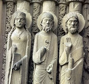 Royalty Poster Print Collection: Detail of Chartres Cathedral, 12th century