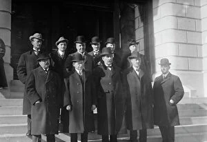 President Theodore Roosevelt Collection: Chicago delegation at Dem. Nat'l Com'ee Meeting 1912, 1912. Creator: Bain News Service