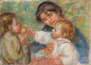 Pierre-Auguste Renoir artworks Mouse Mat Collection: Child with an Apple (Gabrielle, Jean Renoir and a Little Girl), c. 1895