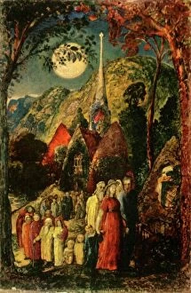 Religious Architecture Poster Print Collection: Coming from Evening Church, 1830, (1947). Creator: Samuel Palmer