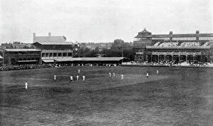 Lords Cricket Ground Collection: A cricket match in progress at Lords cricket ground, London, 1912