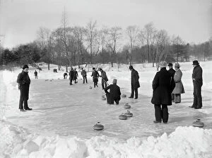 Curling Collection: Curling in Central Park, New York, between 1900 and 1906. Creator: Unknown