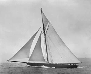 Sir Thomas Lipton Collection: The cutter Shamrock beating to windward. Creator: Kirk & Sons of Cowes