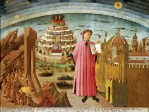 Medieval Art Framed Print Collection: Dante and the Divine Comedy (The Comedy Illuminating Florence), 1464-1465