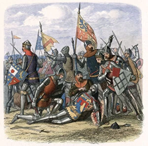 Thomas Henry Metal Print Collection: Death of Henry Percy (Harry Hotspur) at the Battle of Shrewsbury, 21 July 1403, (c1860)