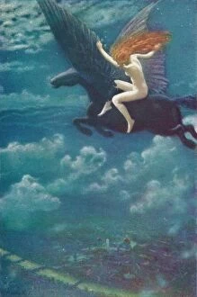 Norse Mythology Framed Print Collection: Dream Idyll (A Valkyrie), 1902, (1905) Artist: Edward Robert Hughes
