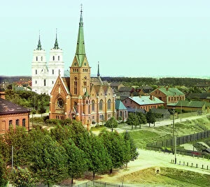 Latvia Collection: Dvinsk: Roman Catholic church, 1912. Creator: Sergey Mikhaylovich Prokudin-Gorsky