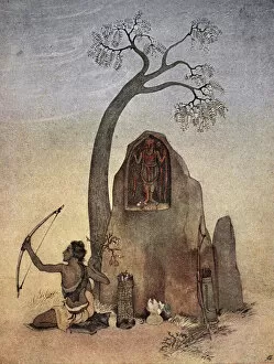Margaret Elizabeth Noble Collection: Ekalavya, 1913. Artist: Nandalal Bose
