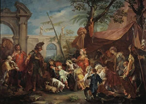 King Of Macedonia Collection: The Family of Darius Pleading to Alexander, mid-18th century. Creator: Gaspare Diziani