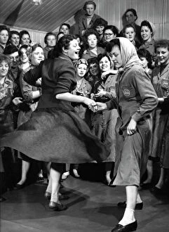 29 May 2018 Metal Print Collection: Female ICI employees enjoy a dance, South Yorkshire, 1957. Artist: Michael Walters