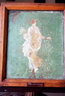 Ancient artifacts and relics Photographic Print Collection: Flora or Primavera, Roman wall painting from Pompeii, c1st century