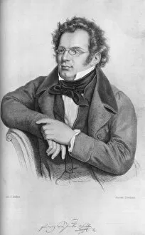 Music Premium Framed Print Collection: Franz Peter Schubert (1797-1828), Austrian composer. Artist: C Helfert