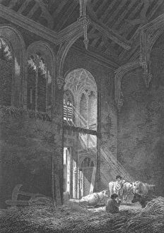 Gothic architecture Collection: The Great Hall, Eltham Palace, Kent, 1804. Artist: J Storer