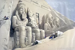 Roberts Collection: The Great Temple of Abu Simbel, Nubia, c19th century. Artist: David Roberts