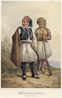 Greece Collection: Greek and Arnaut, 1862. Creator: Karl Fiale