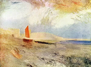 Seascapes and marine art Mouse Mat Collection: Hastings, 19th century (1910). Artist: JMW Turner