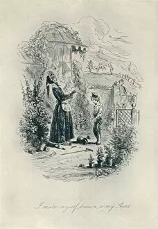 Charles Collection: I Make Myself Known to My Aunt. Etching from David Copperfield, c1840-1880, (1923)