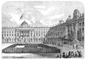 Prince Albert Edward Collection: Inspection of Civil Service Volunteers by the Prince of Wales...Quadrangle of Somerset House