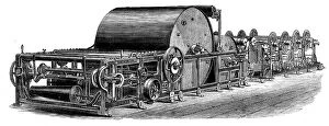 1862 International Exhibition Collection: The International Exhibition - cotton manufacture: Harrison's sizing-machine, 1862. Creator: Unknown
