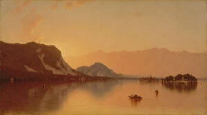 Sunset and sunrise landscapes Photographic Print Collection: Isola Bella in Lago Maggiore, 1871. Creator: Sanford Robinson Gifford