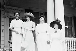 Parasols Collection: Jessie Wilson, Margaret Wilson, Mrs. Woodrow Wilson, Eleanor Randolph Wilson, 1912