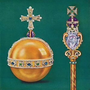 The Queen Mother Fine Art Print Collection: The Kings Orb and Sceptre, 1937. Creator: Unknown