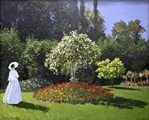 Claude Monet Collection: Lady in the Garden, 1867. Artist: Claude Monet
