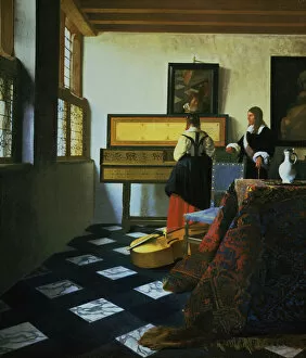 Jan Vermeer Collection: Lady at a Virginal, c1652-1675. Artist: Jan Vermeer
