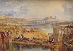 Lancashire Collection: Lancaster, from the Aqueduct Bridge, c1825. Artist: JMW Turner