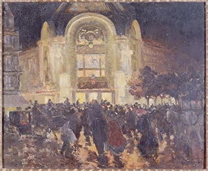 Illuminate Collection: Le cinéma Gaumont-Palace, place de Clichy, vers 1913, c1913. Creator: Louis Abel-Truchet