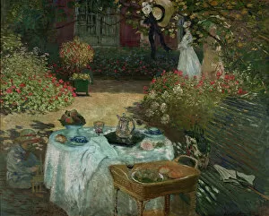 Landscape paintings Collection: Le dejeuner, 1873. Artist: Monet, Claude (1840-1926)