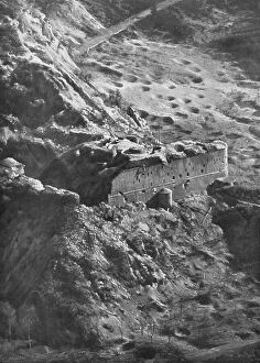 Destruction caused by the Great War Collection: Le Fort de Malborghetto apres le bombardement par les canons Italiens de 305. 1916. Creator: Unknown